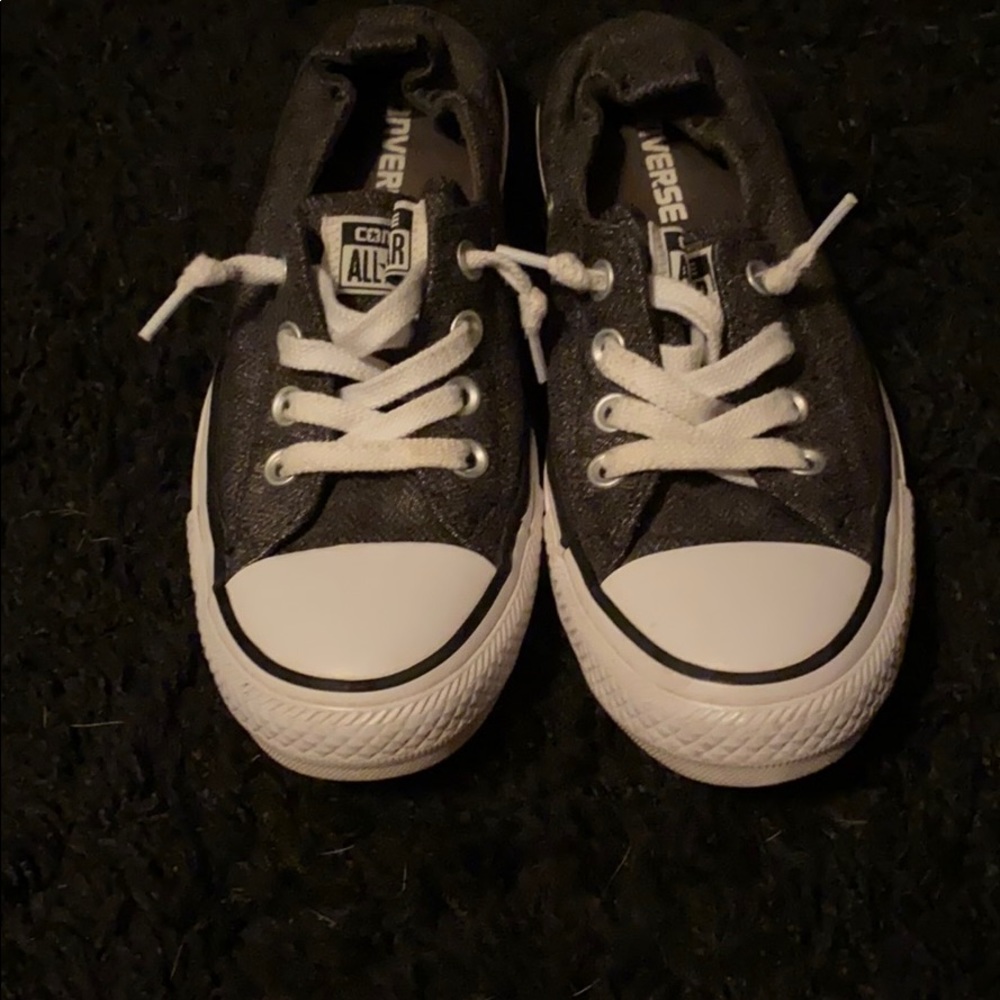 Dark gray converse shoreline